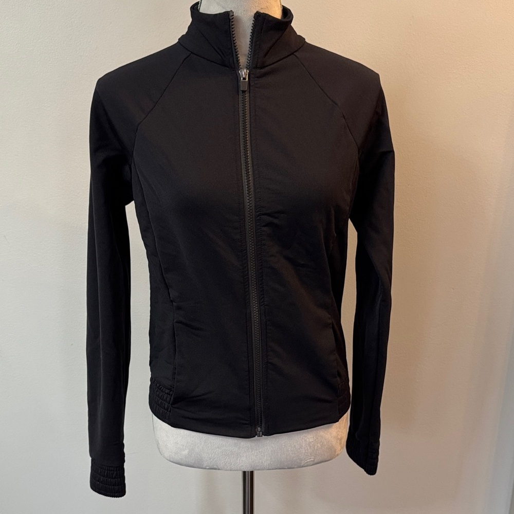 Fabletics Black Full-Zip Lightweight Jacket EUC S - image 1